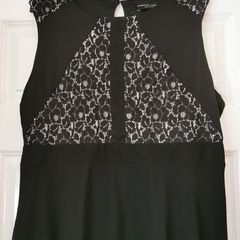 Fabulous Black Dress with Lace size 18