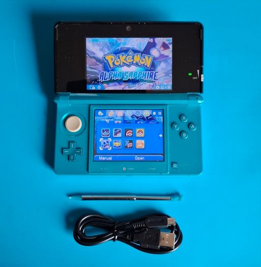 3DS Aqua Blue (Modded)