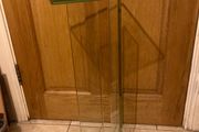 glass lamp/plant stand