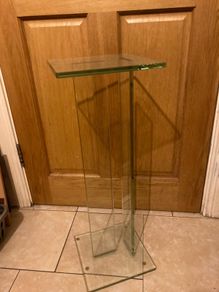 glass lamp/plant stand
