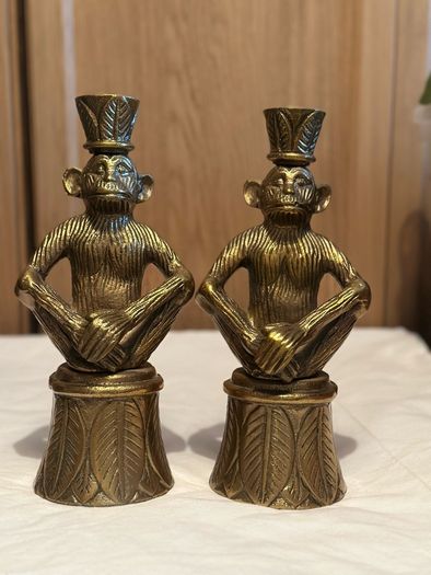 Vintage Brass  Candlestick Holders