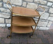Vintage 1970s hostess cocktail trolley