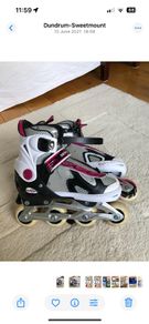 roller-skates/rollerblades adjustable size UK 2-4.5 (33-36)