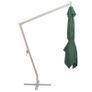 Hanging Parasol 300x300 cm Green Aluminium Pole Image 3