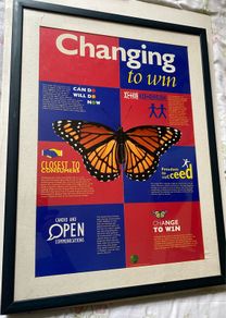 Vintage 1990s IDV Corporate Strategy Poster Changing to Win