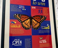 Vintage 1990s IDV Corporate Strategy Poster Changing to Win