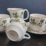Small Collection of Arklow Pottery Coffee Set Items in the Ragusa Pattern, Plus Some Free Matching Pattern Saucers by Royal Tara. Image 3