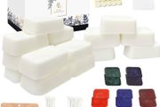 FREE P&amp;P Candle Making Kit,Candle Making Supplies,960g Soy Wax for Making Candle,30pcs Candle Wicks 40 Stickers,8 Color Dye Wax, Magic Paper, DIY Candle Making Kits for Adults Beginners Magic Color Candle Kits