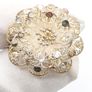 835 Vintage Sterling Silver Flower Brooch Image 4