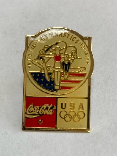 Coca Cola USA Gymnastics Olympic pin