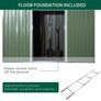 9ft x 4ft Garden Shed with Kit Ventilation & Doors Light Green Image 5