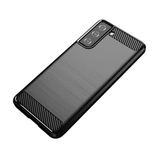 For Samsung Galaxy S21 Case Cover Carbon Fiber Design Shockproof Armor Black New - FHT32SMK3
