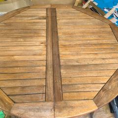 Garden set round table 6 chairs