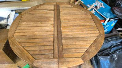 Garden set round table 6 chairs