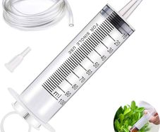 Syringe 100ml, Syringes, Large Syringe, Plastic Syringe, Big Syringe, Large Plastic Syringe with 130cm Hose Tube, For Scientific Labs, Nutrient Measuring, Watering, Refilling