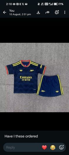 Arsenal football jersey