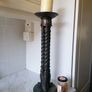 Vintage Genesis cold cast bronze 21 inch floor standing candle holder Image 5