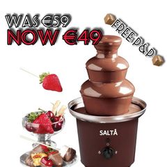 NEW SALE | Large Size Stainless Steel Chocolate Fountain Fondue Set Electric 3-Tier Machine with Hot Melting Pot Base