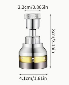 Kitchen Faucet Extender - Rotatable, Splash-Proof & Pressure-Boosting with 360, new, unopened.