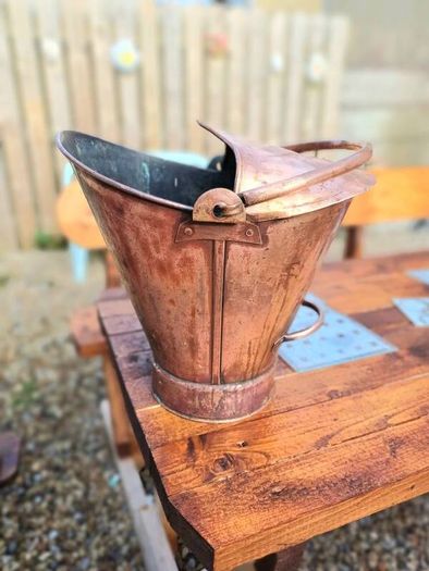 Vintage Handmade Copper Bucket