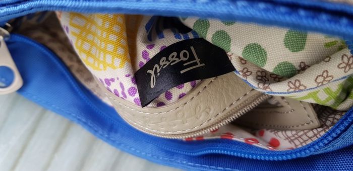 Brand New Fossil Gwen Top Zip Blue Ladies Shoulder Bag