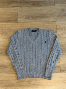 Light Grey Polo Ralph Lauren Crewneck Knitted Sweater