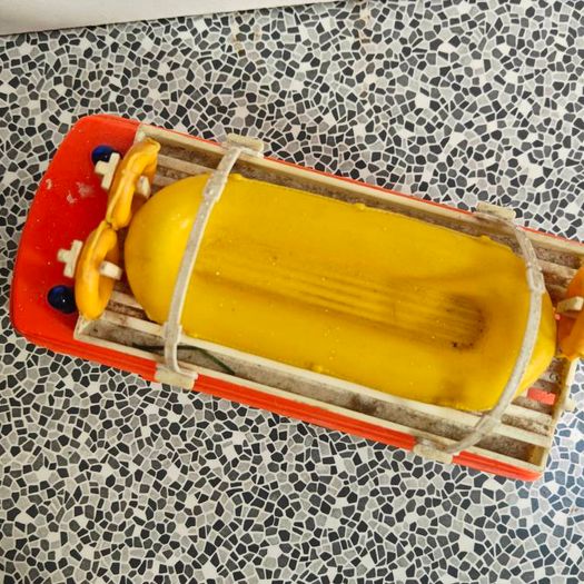 Retro plastic Mercedes van Fire Rescue Department  Bump-N-Go from Hong Kong