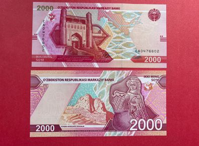 Uzbekistan  2000. Sum. 2021  Pick 87a. ( Uncirculated )