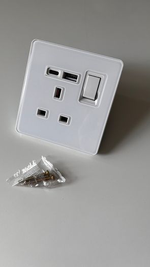 Bulk Modern Touch Light Switches & Sockets  Full Glass Panels