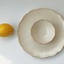 Vintage Lenox fine bone china Chip and Dip one piece serving dish with gold trims Made in the USA  diameter  26cm Image 2