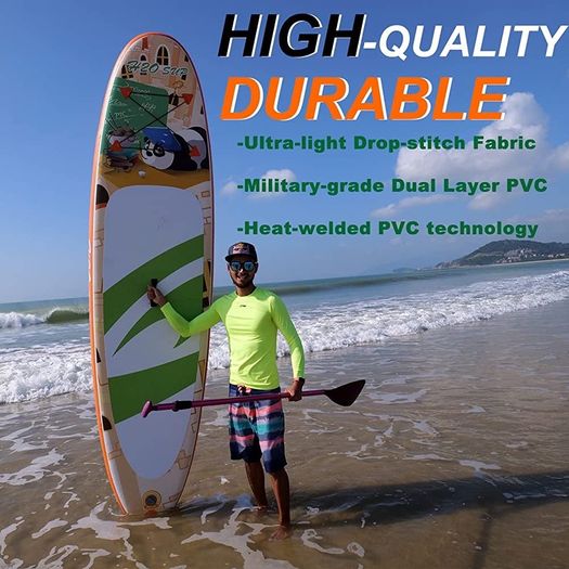 Inflatable Stand Up Paddle Board,10'6" x 30" x 6" Paddle Boards,with Backpack,Durable SUP Board Accessories,Extra D-rings for Kayak Seat & Non-Slip Deck Paddle Boards for Adults (FREE POSTAGE)