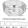 Doggy Style 8 Panel Playpen Suitable for Dogs Puppies Cats & Rabbits Foldable Ideal for Indoor/Outdoor use Puppy Play Pen (Small, 8 Panel Light/Lge Door/Black) Image 5