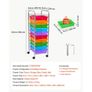 Rolling Cart with Drawers, 10 Drawer Storage Organizer, Mobile Utility Cart with Steel Frame, Universal Casters & 2 Brakes, Great for Office, Classroom, Craft Tools, Garage, Studio, Rainbow Image 7