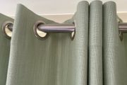 curtains pale green