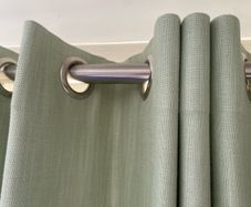 curtains pale green