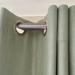 curtains pale green