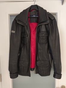 Superdry leather jacket size XL