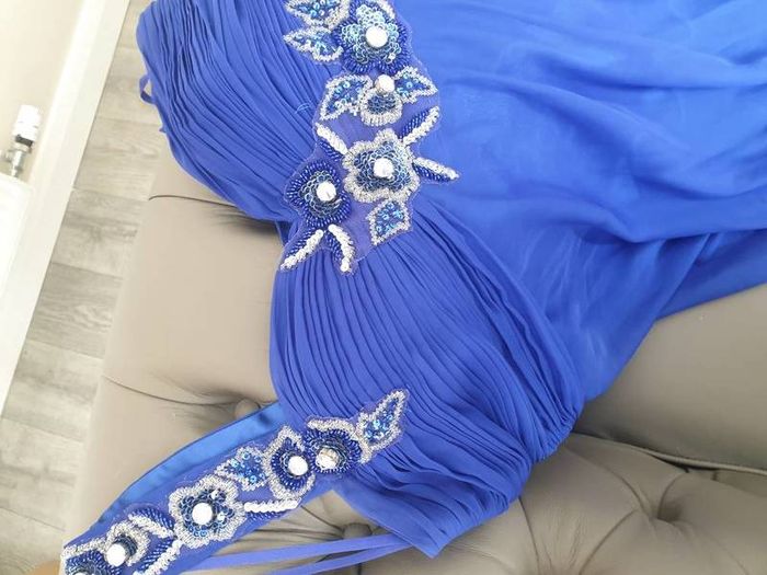 Blue Gemstone Debs wedding Maxi dress 16