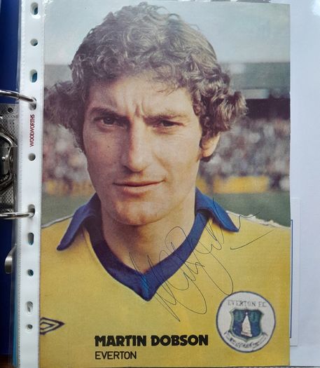 Everton FC - 3 Autographed pictures from 1970's