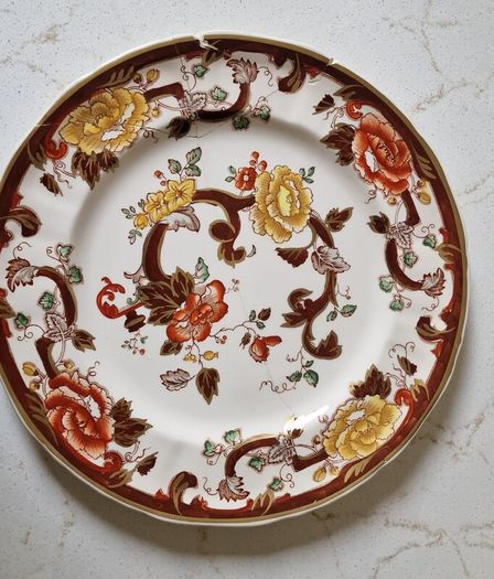 Vintage Masons Brown Velvet Plate