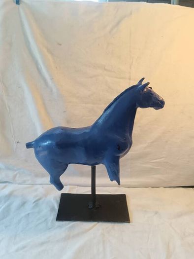 Cold Paint 12" Bronze Horse
