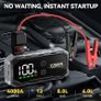 F02 Car Jump Starter, 4000A 12V Jump Starter Battery Pack (8.0 Gas/6.0L Diesel), QC 3.0 Image 3