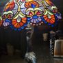 Peacock Eye And Fantail  Large Table Lamp Image 4