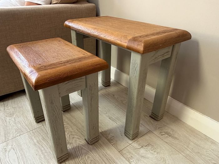 Danube Solid oak Nest of Tables - set of 2