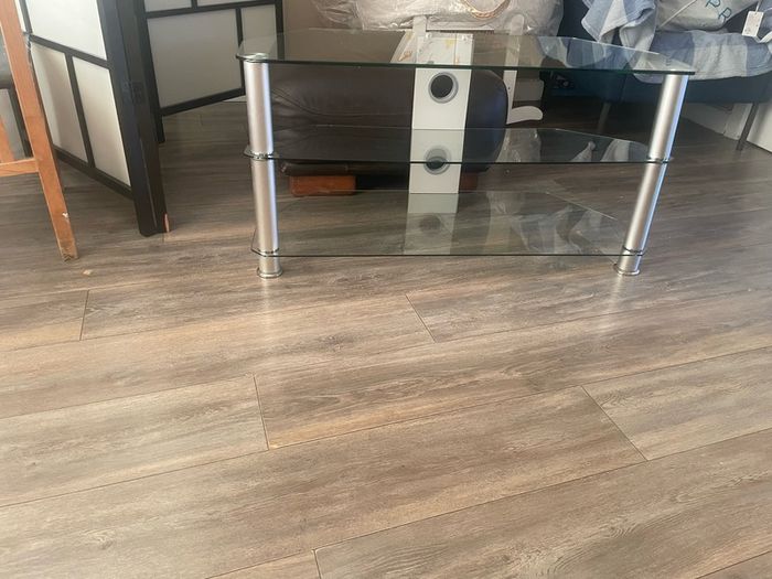 glass tv stand