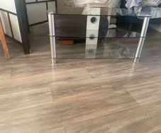 glass tv stand