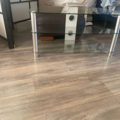 glass tv stand
