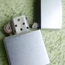 Vintage  Zippo Matt Silver Police Cigarette Lighter Image 4