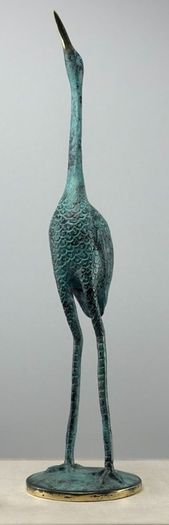 Crane (35cm) - Patinated Bronze
