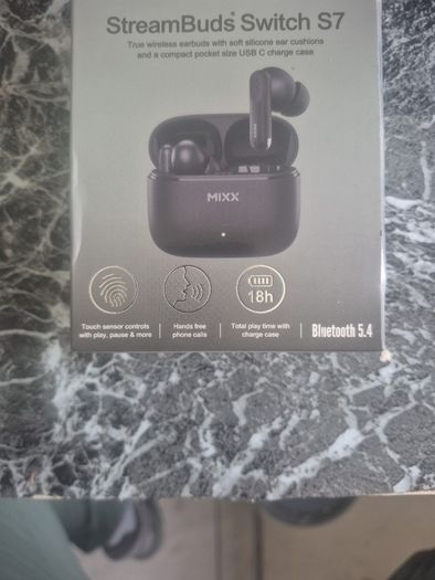 Mixx earbuds, 2 boxs  available in black & white